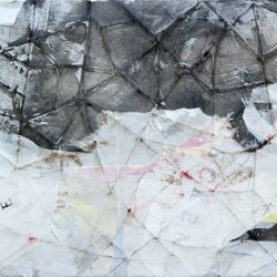 Network 3 / 2023 / Mixmedia auf Leinwand / 50 x 70 cm
