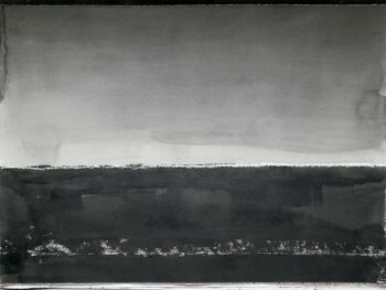 Halligen 2 · Pigmenttusche auf Papier, gekratzt · 70 x 50 cm